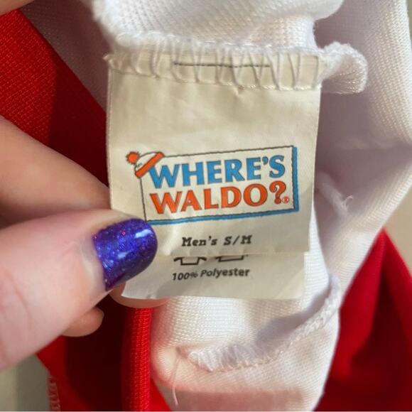 Where’s Waldo S/M menswear red white beanie polyester - Picture 4 of 4